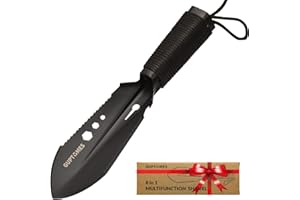 Camping Schaufel, GUPTOMES 8 in 1 Multi-Tool Camping Gadgets Gartenschaufel Military Schaufel Wandern Spaten Survival Schaufel Für Outdoor Rucksack Wohnmobil Zubehör Auto Notfallrettung