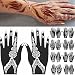 Produktbild Sanwood - –-Hand Tattoo Aufkleber, 2 PCS Henna Schablone temporäre Hand Tattoo Body Arts Aufkleber Vorlage Tools, PVC, weiß/Schwarz, 106
