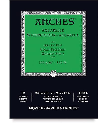 ARCHES 18 X 26 Cm 300 GSM Hot Pressed Glued On 4 Sides Block - View #2