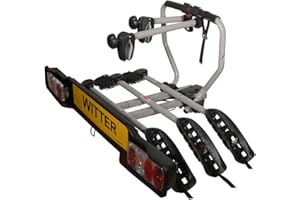 Witter ZX203 Bicyle Bolt-on Towball Mounted Bike Rack for 3 Bikes | Maximum Load of 51kg | Lightboard for 13pin sockets