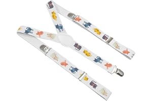 FEROCITY Bambini Bretelle delle ragazze dei ragazzi Bretelle per bambini con clip Y-Forma elastica regolabile [012]