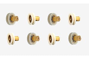 MSGsl - Kit de Rodamientos para Puertas de Mampara Ducha: 8 Unidades Ø 22 x 18 x 6 mm, con Tornillo incluido M4 - Piezas Duraderas para Puertas Correderas de Baños (8)
