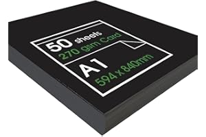 Artway Enviro czarna karta A1, 50 arkuszy 270 g/m², czarna karta z recyklingu, papier