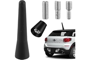 KKVOGMLE Universal Car Aerial, AM/FM Roof Car Radio Aerial Mast, Car Radio Aerial Car Radio Aerial Topper Replacement, FM/AM inputs M4 M5 M6, black