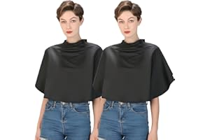 Azonelife 2 Stück Kurze Friseurumhänge, Friseursalon Umhänge, Styling Shampoo Umhang, Wasserfester Nylon Haarschnitt Umhänge, Leichte Friseurumhang, Make-up Haarschneide Lätzchen, Haarschneideumhang