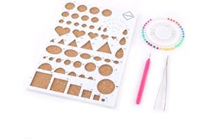 Hztyyier 4 Unids Herramientas de Quilling Kit de Accesorios Establecer Papel Plantilla Craft Board Art Craft Decoration Diseño de DIY Dibujo Herramienta(Blanco)