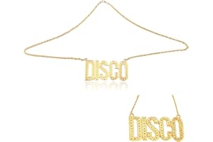 SpetngSake Goldkette Herren,Gold Necklace Hip Hop Rapper,Gold Chain Hip Hop Kostüm Kette,Gold Ketten Herren,Retro 70er,80er,90er Jahre Fasching Accessoires für Thanksgiving,Weihnachten,Halloween