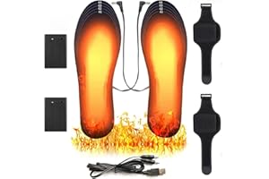 AMNF Solette riscaldate, solette riscaldanti impermeabili USB, solette termiche lavabili per caccia invernale, sci, pesca, escursionismo