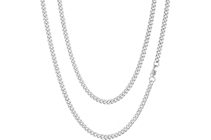 ChainsHouse Chaine Homme Acier Inoxydable Collier Gros Maille Cubain Enfant Garcon Gourmette Massif Ras de Cou Punk [Argent/Noir/Plaque Or-Largeur: 3/6/9/12 mm; Longeur: 36/46/51/55/61/66/71/76 cm]