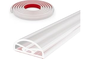 Esufeir 78"/2m Plegable Perfil Silicona Borde Plato Ducha,Autoadhesiva Barrera Ducha Suelo Que No Salga Agua Copete Encimera Cocina,Goma Burlete Junta Vierteaguas Mampara Baño,Umbral Tira,Transparente