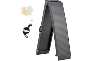 gardhom Aluminum Loading Ramp 203x28cm Folding Motorcycle Ramp 340KG Loading Capacity for ATV UTV Trucks Motorbike, with Rubber Tipped Fingers, 1Pack