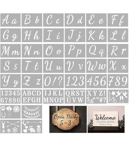 Artemio Times Schablone – Buchstaben-Schablone Für Deko, 15,5 X 19,5 Cm