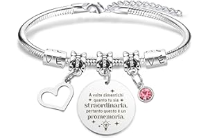 RGHSZ Bracciale per Migliore Amica, Regalo Ispirativo Motivazionale per Amicizia, Sorella, Collega, Natale,Bracciale Amica, Ispirativo Regalo Bracciale, Bracciale Regalo,Bracciale Amicizia