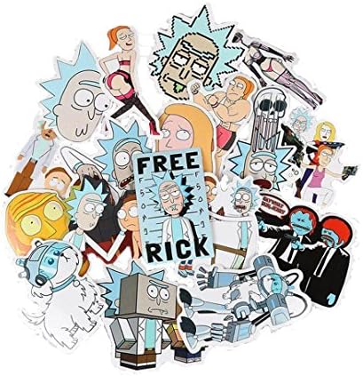 Rick &amp; Morty 30x Vinyl Sticker Pack (Stickers Around 8cm x 5cm each)