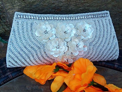 White Clutch, Pearl Clutch, Wedding Clutch, Bridal Clutch, Bridesmaid Clutch, Party Clutch, Birthday Gift, Evening Bag, Pearl Bag