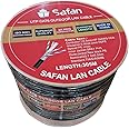 safan Outdoor UTP Cable Network For Ethernet. 305M Spool,Outdoor UTP CAT6: 8 * 0.50+/-0.005mm CCA 0.96+/-0.1mm HDPE Cross+nylon wire First jacket: PVC in grey Second Jacket:7.0+/-0.2mm PE in black