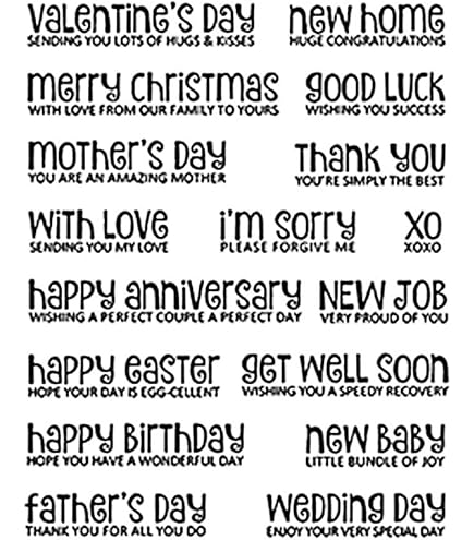Joyful Home Gummistempel "Hug Sentiments" - 10x10 Cm - Für Karten, Scrapbooking, DIY
