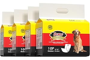DONO Couches jetables pour Chien pour Chien, y Compris indicateur d'humidité des Couches Super absorbantes (M 40 Count (18"-25"))