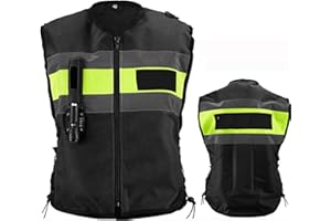 YXYECEIPENO Gilet Airbag Protettivo Riflettente Gilet Anticaduta Moto Motorcycle Tessuto in Tela 600D, Resistente all'Usura E Traspirante Lavabile (Nessuna Bombola di Gas CO2) Gilet airbag Moto