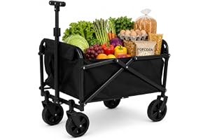 Vikbar vagn upp till 80 kg, liten transportvagn med hjul | Trädgårdsvagnar, vagnar och justerbart handtag strandvagn, hopfäll