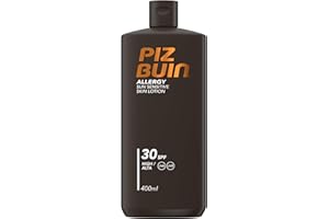 Piz Buin Allergy Lotion SPF 30 (400ml), Nourishing Sunscreen to Protect Sensitive Skin, Moisturising Lotion for Hours of UVA/UVB Protection, Sweat & Water Resistant, Protects Sensitive Skin