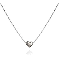 Annika Bella Sterling Silver Heart Necklace, Length 15-17 Inches, 925 ...