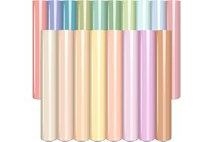 Tintnut Boho Color Heat Transfer Vinyl - 18 Sheets 12 X10 Inche Neutral Tone Brown Iron on Vinyl Vinyl Aqua Iron On Vinyl Beige/Brown/Tan/Light Lilac HTV for T-Shirts Compatible with Silhoutte Cameo