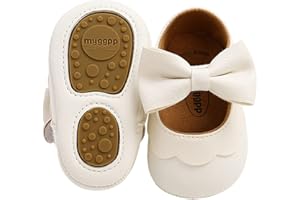 TMEOG Scarpe Neonato Morbido Confortevole Scarpine Neonato Suola Antiscivolo Scarpine Primi Passi Bambino 0-18 Mesi