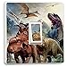Dinosaurs Light Switch Sticker vinyl cover skin [Generic Single] by stika.co