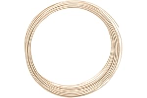 Vaessen Creative Fil Aluminium 10 m x 1 mm - Fil Métallique Light Gold (Doré) - Fil de Fer Souple pour Loisirs Créatifs, Perlage et Fabrication de Bijoux