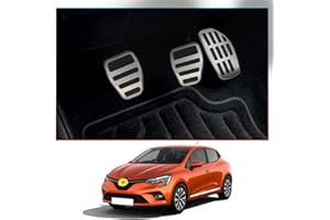 CDEFG Capuchons de Pédales Compatible avec Renault Clio 5/Captur 2/Koleos/Kadjar/Arkana/Dacia Duster Marchepied Repose-pieds Accessoire pour pédale de frein et d'accélérateur de voiture (MT)
