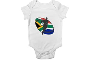 Shopagift South Africa Rugby Baby Grow Vest Bodysuit