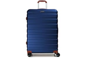 CALDARIUS Suitcase l4 Dual Spinner Wheels |3 Digit Combination Lock | Lightweight | Hard Shell | Telescopic Handlel Luggage Sets | (Large 28'', Blue)
