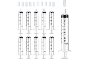10 stycken 10 ml plastsprutor, utan nålar, individuellt förpackad