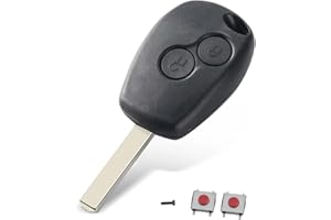 Kelay Clé de Voiture pour Dacia Sandero Logan Renault Modus Twingo 2 Kangoo Master Trafic Clio Opel Vivaro TéLéCommande, Facile à Installer Coque Clé Twingo 2, Boitier Clef Renault - 2 Boutons