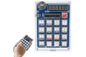 LYPPUL DIY Lötübungsset, 6 Ziffern Lötprojekt Kit, Display Taschenrechner DIY Löt Bausatz kit mit Display, Elektronische Kits für Löten Erwachsene Studenten Wissenschaft Bildung Spaß Löten Lernen Set