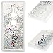Produktbild Sony Xperia XZ2 Hülle Silikon Case Glänzend 3D Glitter Dynamisch Treibsand Handyhülle Schutzhülle Transparent Handytasche Cover Tasche TPU Stoßfest Kratzfeste Schale Diamant Blume