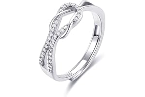 MOROTOLE To My Daughter Anillo de Plata de Ley, Anillo de Plata con Nudo de Amor para Mujeres Anillos de Mamá e Hija para Siempre Anillos de Pulgar Ajustable para Niñas Regalos de Madre e Hija