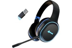 KLIM Lynx - Nouveauté 2024 -Casque Gamer Bluetooth sans Fil pour PS4 PS5 Switch PC - Faible Latence - 3D Surround - RGB - Batterie de 30h - Ultra léger & Confortable