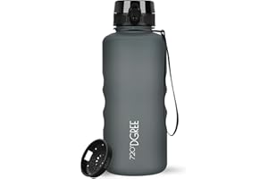 720°DGREE Butelka do picia 2l "uberBottle" softTouch +Sitko - Bez BPA - XXL Butelka na wodę do siłowni, fitnessu, treningu, sportu, na zewnątrz - Butelka sportowa z Tritan - Lekka, odporna na wstrząsy