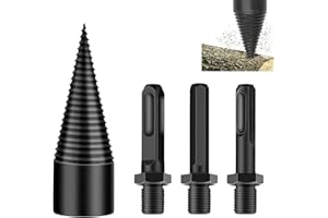 WHCCTL Foret à Bois Pour Fendre Du Bois 42mm, Foret De Fendage De Bois, Fendeuse Bois Cône, Foret Conique Foret à Bois, Fendeuse à Bois Perceuse, Avec Tige Hexagonale, Queue Carrée, Tige Ronde