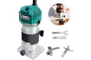 MORROWCAMP Wood Router Tool, 220V 800W 30000R/MIN Mini Palm Router UK, 1/4'' Electric Wood Trim Router, Wood Trimmer Compact Router, Small Hand Held Woodwork Routers MachineWoodworking Power Tools