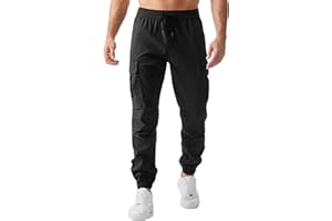 JMIERR Cargohose Herren Lang Jogger Sporthose Elastischer Taille mit Kordelzug Sweatpants Herren mit Taschen