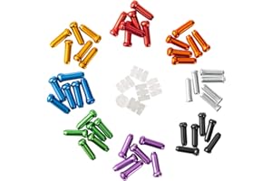 HZJD BIKE TOOL HZJD 48 pezzi tappo per cavo del freno, tappi terminali per cavi bicicletta, cappuccio del cavo della lega del cambio della bicicletta, 6 pezzi cavo del freno Ciambelle