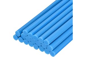 QUARKZMAN 30Pz Stick Colla a Caldo Mini 7mm x 100mm Colla a Caldo Bastoncini Piccoli Ricariche per Pistola, Azzurro Cielo
