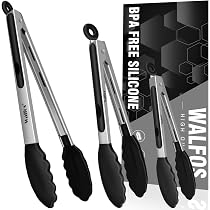 Pinces De Cuisine Walfos - 2 Tailles Avec Embouts Silicone