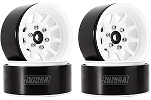 INJORA 1.9 Beadlock Felgen 4pcs für 1:10 RC Crawler Axial SCX10 90046 SCX10 III AXI03007 TRX4 Redcat GEN8, Metall Legierung, 107 g/STK