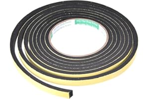 sourcing map Sellante Espuma Cinta 10mm Ancho 5mm Grosor 3 M/9.8pies Longitud, Autoadhesivo Burlete para Ventana Puerta Aislamiento