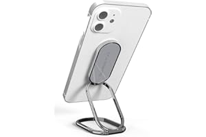 VAWcornic Soporte Anillo de Movil con rotación de 360°, Soporte para movil Anillo Compatible con iPhone, iPad, tabletas (con Soporte magnético Universal para Coche,Escritorio,Mesa etc) - Gris Oscuro