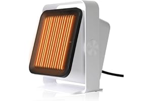 Calefactor Bajo Consumo, Neuonn Calefactor con 2 Ajustes de Temperatura, 5s de Calentamiento Rápido, Calentador Silencioso con Protección de Sobrecalentamiento Para Oficina, Hogar, Dormitorio